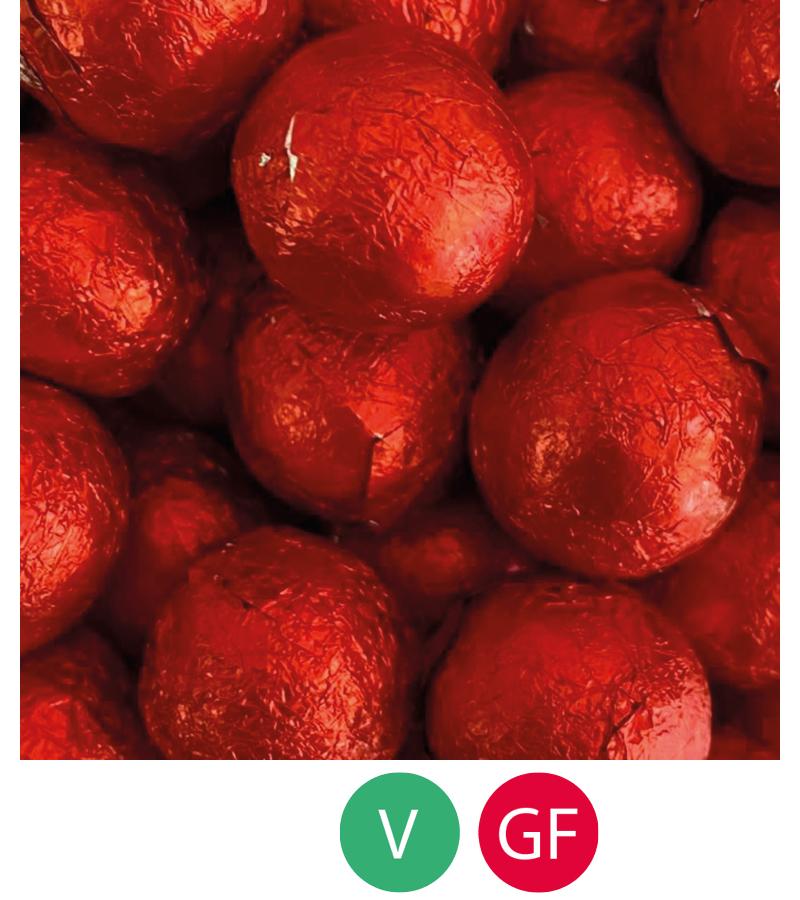 Foil Wrapped Milk Chocolate Balls (Red)